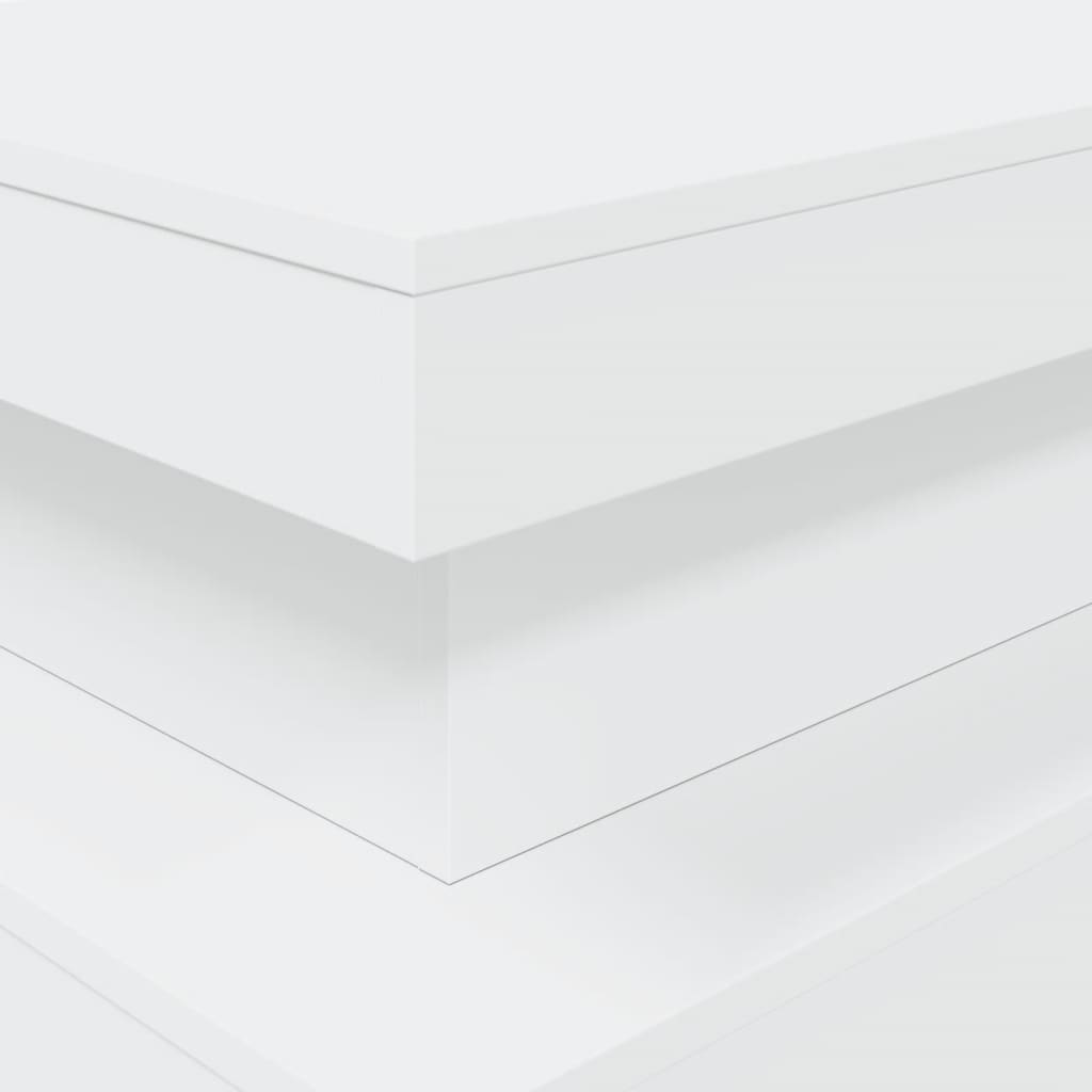 Table basse avec lumières LED blanc 90x50x40 cm - Tables basses