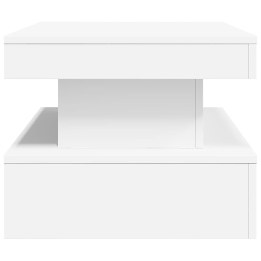 Table basse avec lumières LED blanc 90x50x40 cm - Tables basses