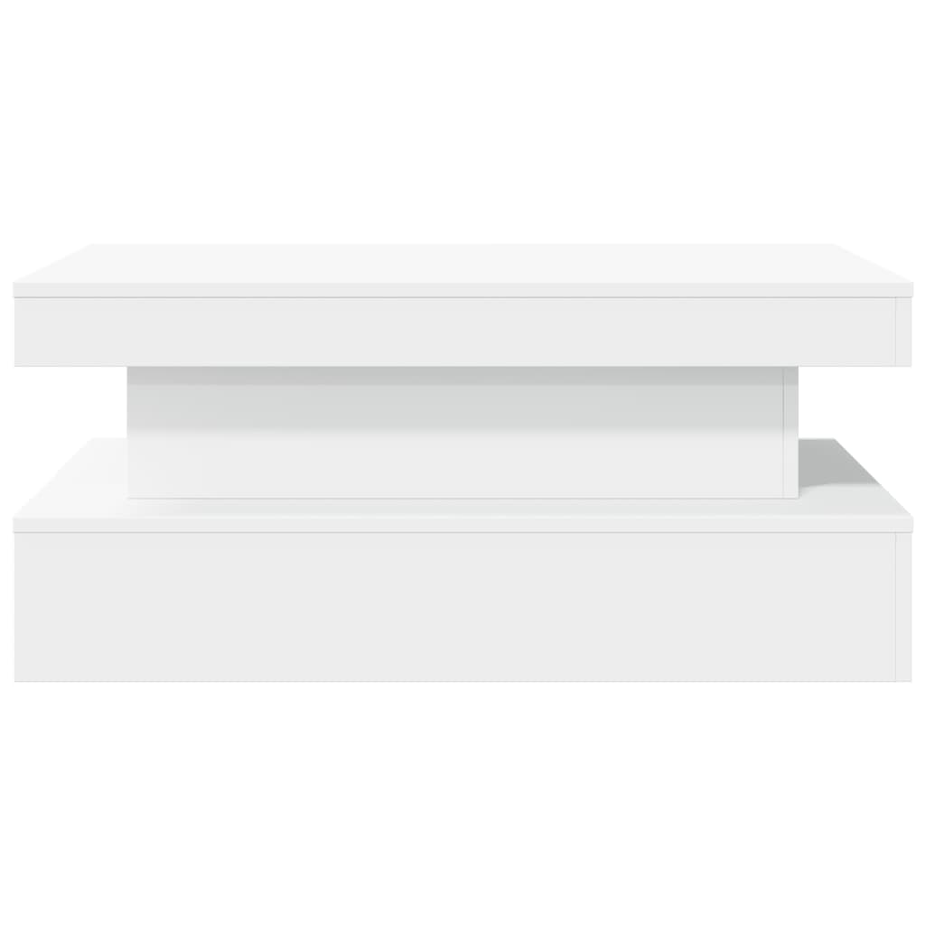Table basse avec lumières LED blanc 90x50x40 cm - Tables basses