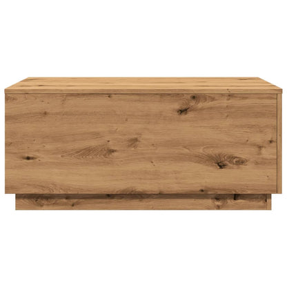 Table basse avec lumières LED chêne artisanal 90x50x40 cm - Tables basses