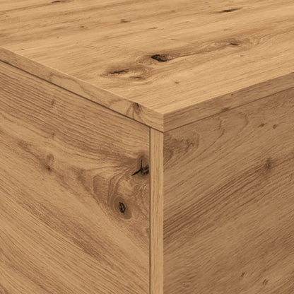Table basse avec lumières LED chêne artisanal 90x50x40 cm - Tables basses