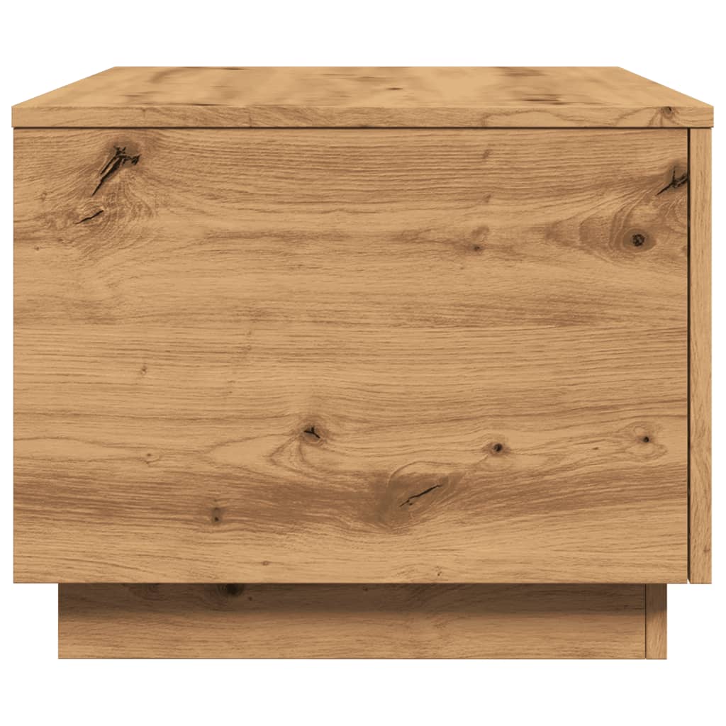 Table basse avec lumières LED chêne artisanal 90x50x40 cm - Tables basses