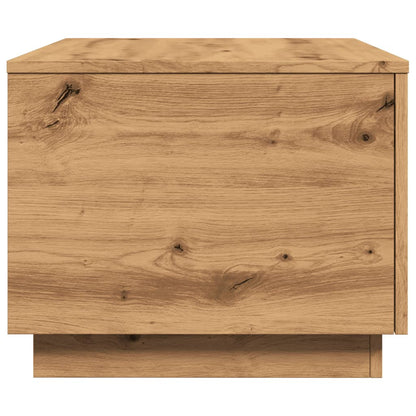 Table basse avec lumières LED chêne artisanal 90x50x40 cm - Tables basses