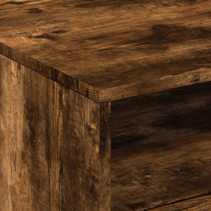 Table basse avec lumières LED chêne fumé 50x49x40 cm - Tables basses