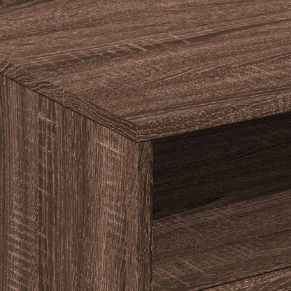 Table basse avec lumières LED chêne marron 50x49x40 cm - Tables basses