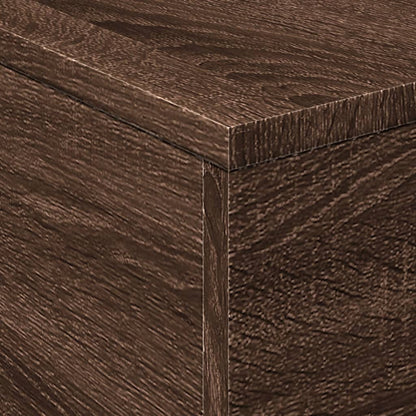 Table basse avec lumières LED chêne marron 50x50x40 cm - Tables basses