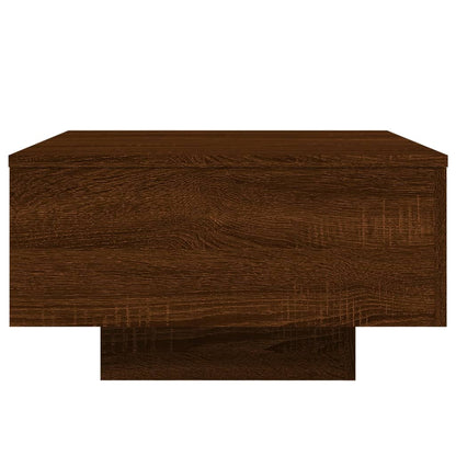Table basse avec lumières LED chêne marron 55x55x31 cm - Tables basses