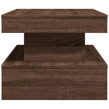 Table basse avec lumières LED chêne marron 90x50x40 cm - Tables basses