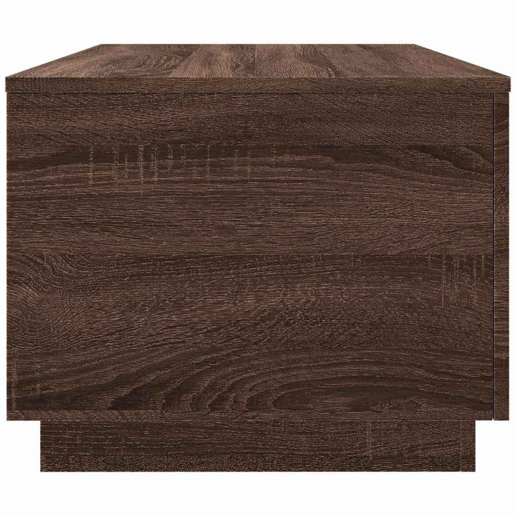 Table basse avec lumières LED chêne marron 90x50x40 cm - Tables basses
