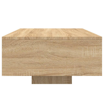 Table basse avec lumières LED chêne sonoma 85x55x31 cm - Tables basses