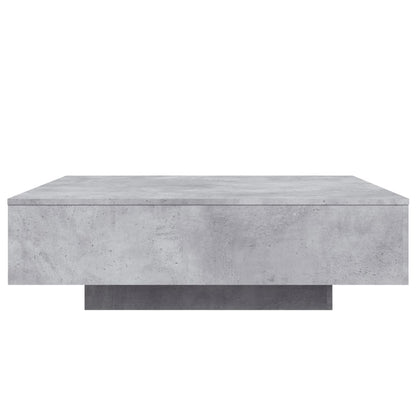 Table basse avec lumières LED gris béton 100x100x31 cm - Tables basses