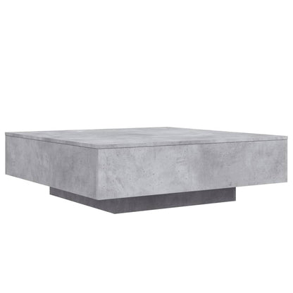 Table basse avec lumières LED gris béton 100x100x31 cm - Tables basses