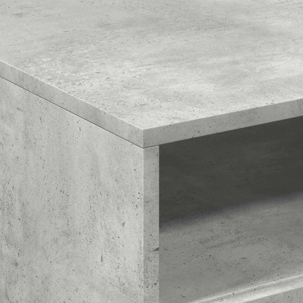 Table basse avec lumières LED gris béton 50x49x40 cm - Tables basses