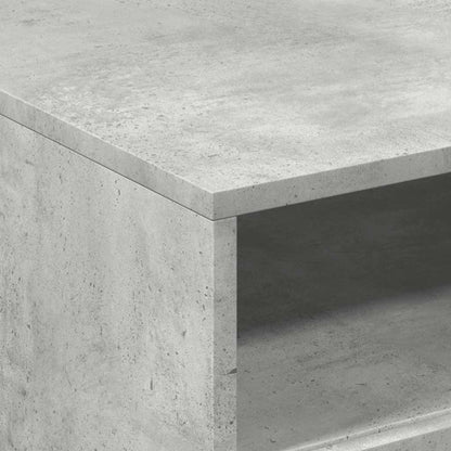Table basse avec lumières LED gris béton 50x49x40 cm - Tables basses