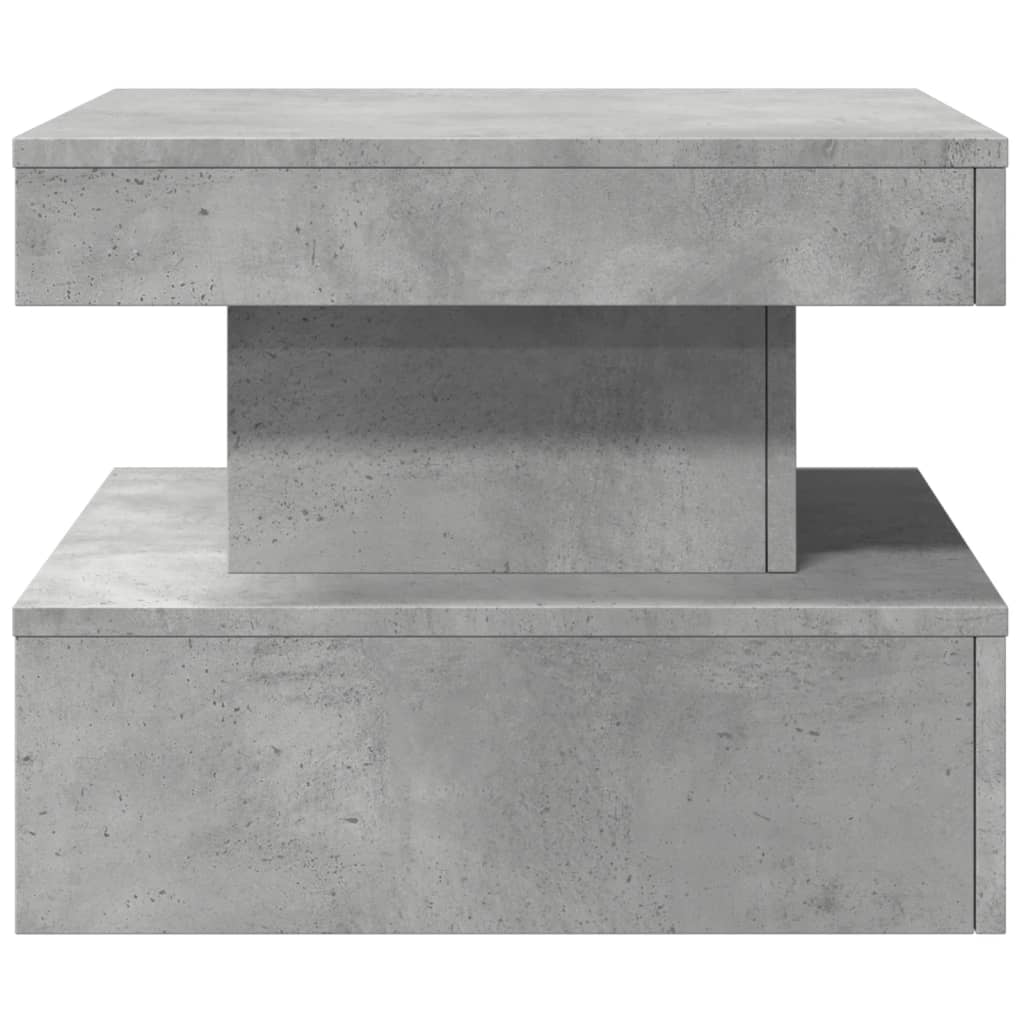 Table basse avec lumières LED gris béton 50x50x40 cm - Tables basses