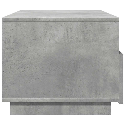 Table basse avec lumières LED gris béton 90x49x40 cm - Tables basses