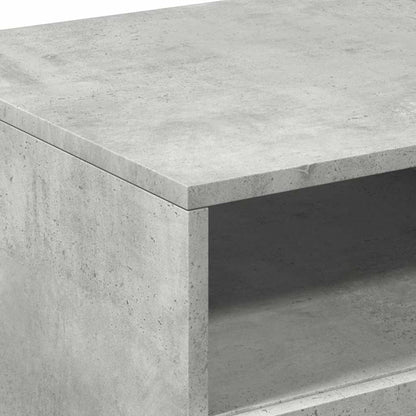 Table basse avec lumières LED gris béton 90x49x40 cm - Tables basses