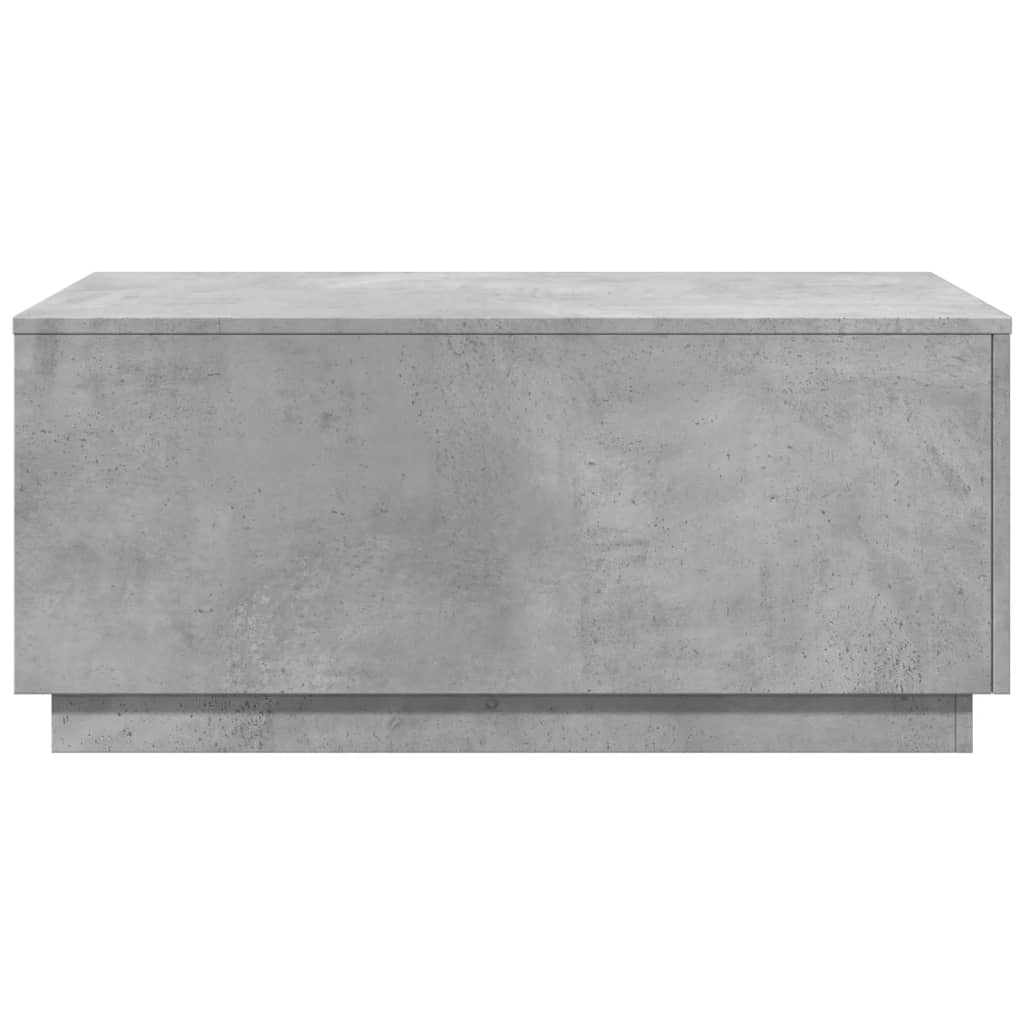 Table basse avec lumières LED gris béton 90x50x40 cm - Tables basses