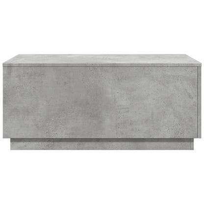 Table basse avec lumières LED gris béton 90x50x40 cm - Tables basses