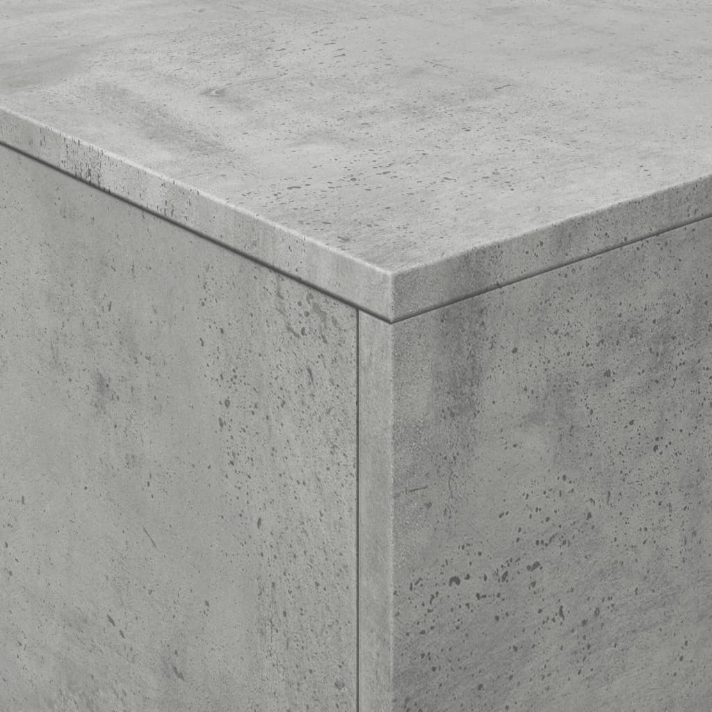 Table basse avec lumières LED gris béton 90x50x40 cm - Tables basses