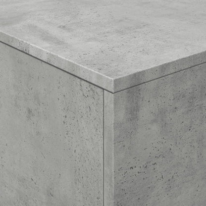 Table basse avec lumières LED gris béton 90x50x40 cm - Tables basses
