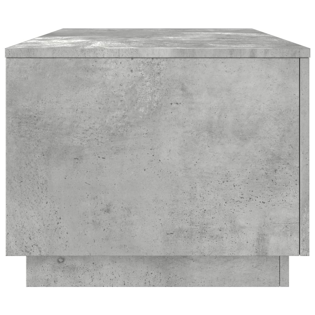 Table basse avec lumières LED gris béton 90x50x40 cm - Tables basses