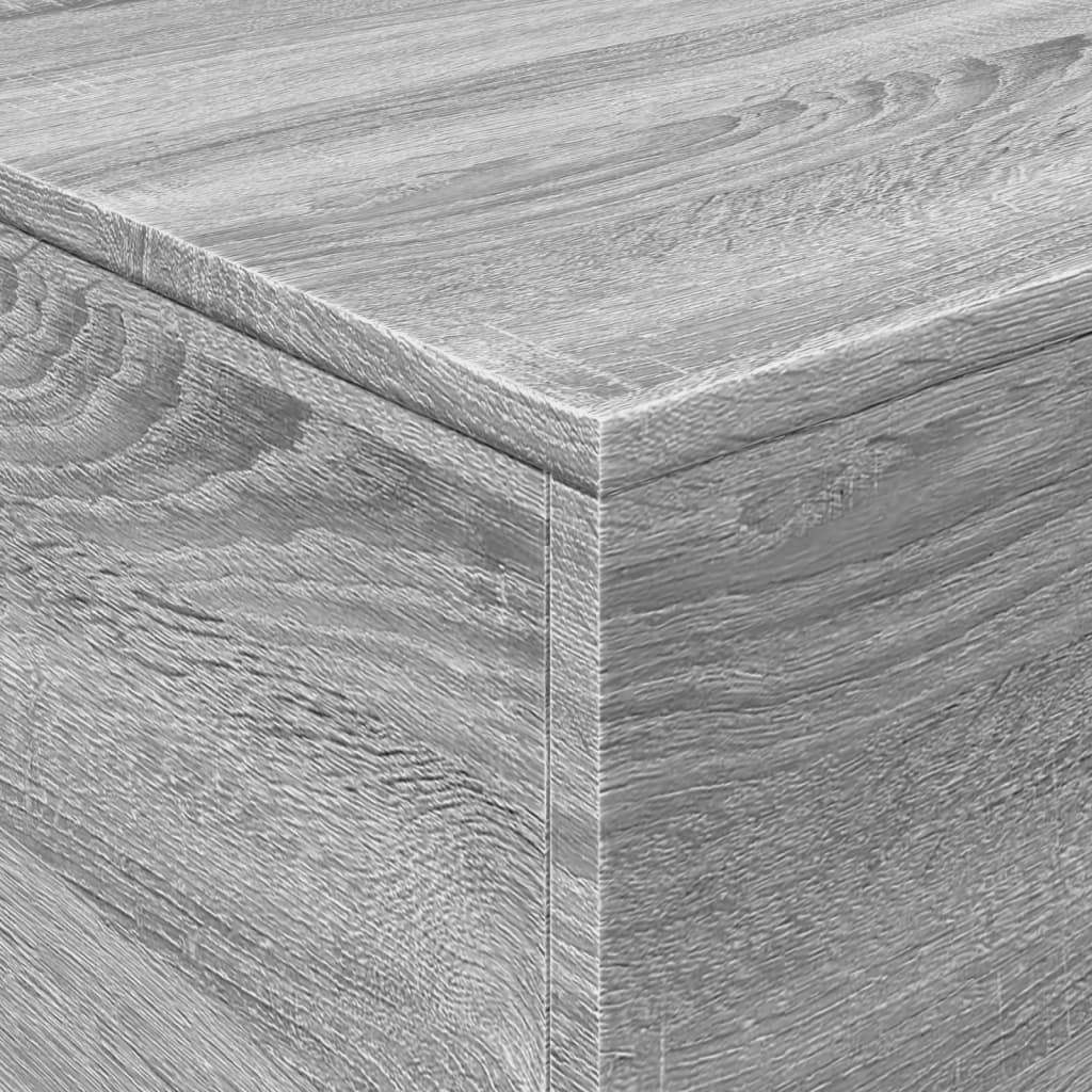 Table basse avec lumières LED gris sonoma 90x50x40 cm - Tables basses