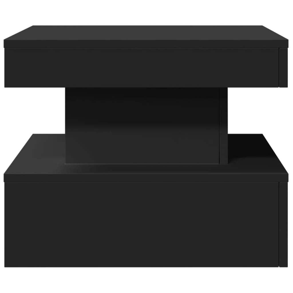 Table basse avec lumières LED noir 50x50x40 cm - Tables basses