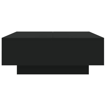 Table basse avec lumières LED noir 80x80x31 cm - Tables basses