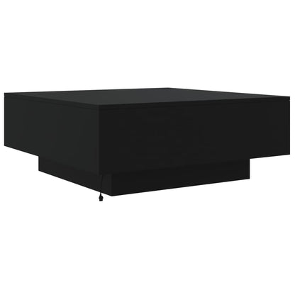 Table basse avec lumières LED noir 80x80x31 cm - Tables basses
