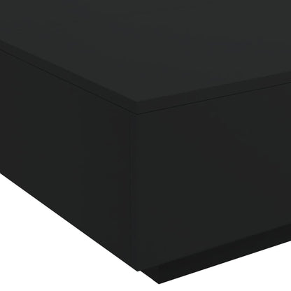 Table basse avec lumières LED noir 80x80x31 cm - Tables basses