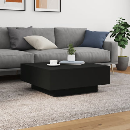 Table basse avec lumières LED noir 80x80x31 cm - Tables basses