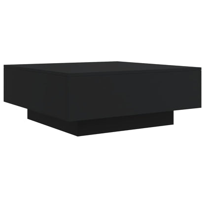 Table basse avec lumières LED noir 80x80x31 cm - Tables basses