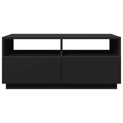 Table basse avec lumières LED noir 90x49x40 cm - Tables basses