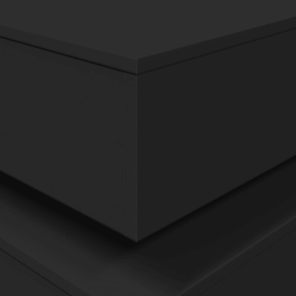 Table basse avec lumières LED noir 90x50x40 cm - Tables basses