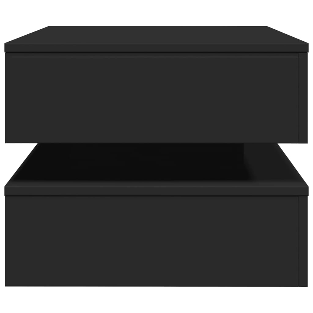 Table basse avec lumières LED noir 90x50x40 cm - Tables basses