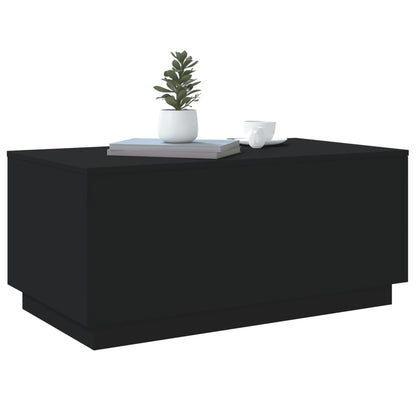 Table basse avec lumières LED noir 90x50x40 cm - Tables basses