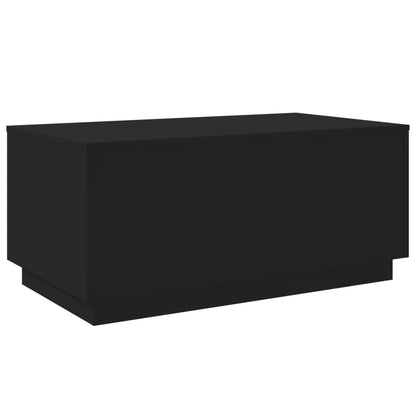 Table basse avec lumières LED noir 90x50x40 cm - Tables basses