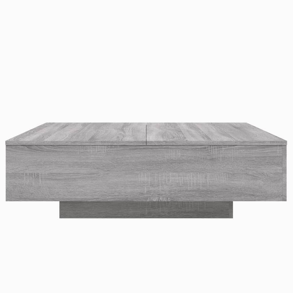 Table basse avec lumières LED sonoma gris 100x100x31 cm - Tables basses