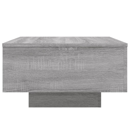 Table basse avec lumières LED sonoma gris 55x55x31 cm - Tables basses