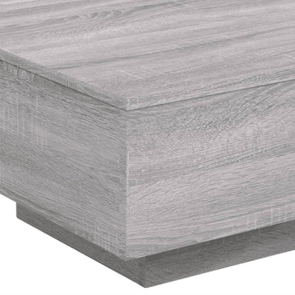 Table basse avec lumières LED sonoma gris 55x55x31 cm - Tables basses