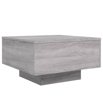 Table basse avec lumières LED sonoma gris 55x55x31 cm - Tables basses