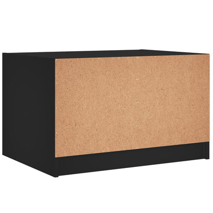 Table basse avec portes en verre noir 68x50x42 cm - Tables basses