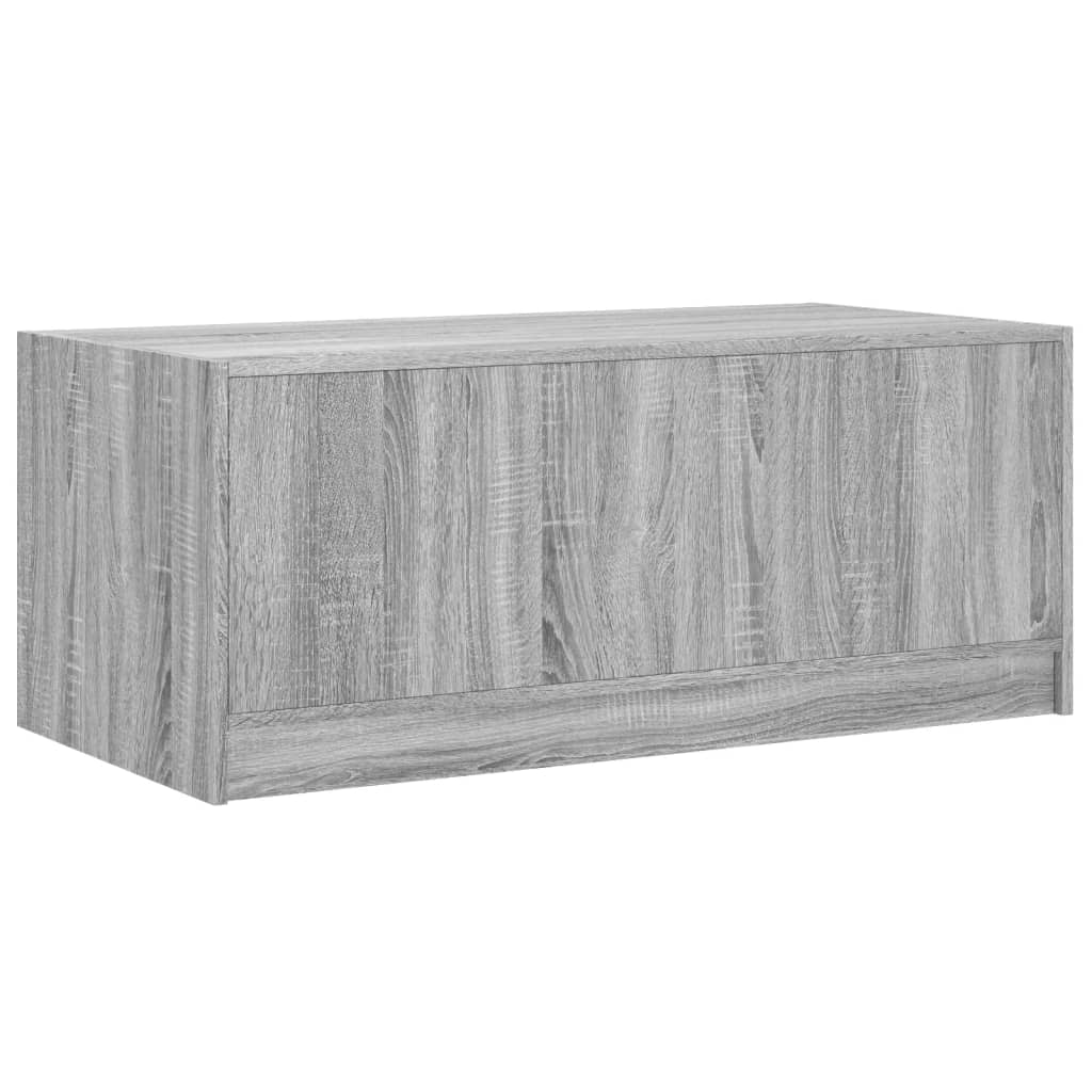 Table basse avec portes en verre sonoma gris 102x50x42 cm - Tables basses
