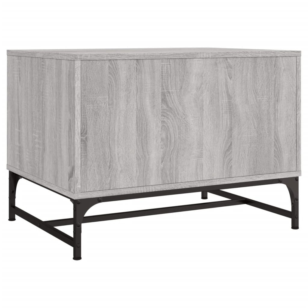 Table basse avec portes en verre sonoma gris 68,5x50x50 cm - Tables basses