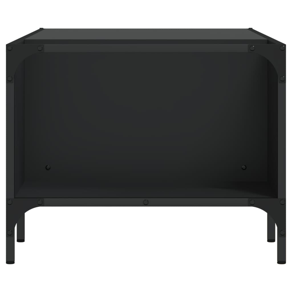 Table basse avec support noir 100x51x40 cm bois d’ingénierie - Tables basses