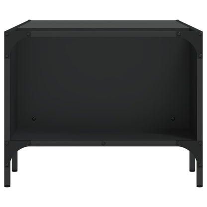 Table basse avec support noir 100x51x40 cm bois d’ingénierie - Tables basses