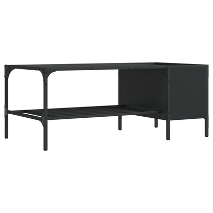 Table basse avec support noir 100x51x40 cm bois d’ingénierie - Tables basses