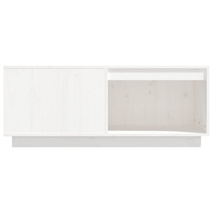 Table basse Blanc 100x101x40,5 cm Bois massif de pin - Tables basses