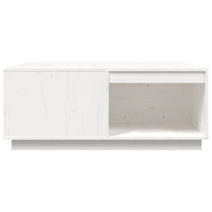 Table basse Blanc 100x101x40,5 cm Bois massif de pin - Tables basses